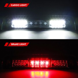 Tresound 3rd Third Brake Light Fit for Dodge Ram 1500/2500/3500 2009-2017, Cargo Light LED High Mount Lamp (Smoked Lens)