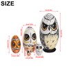 5PCS Owl Nesting Egg Cute Owl Animal Nesting Dolls Wooden