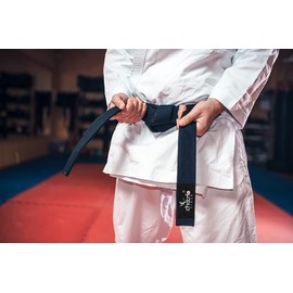 ChoCho Track Karate Belt Wide Double Wrap Martial Arts All Solid Color Belts Judo Hapkido (280Cm, Orange)