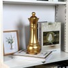 Elegant Gold Resin Chess Piece Statue - Large Decorative King
