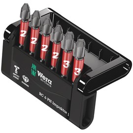 Wera 05057691001 | Bit Check 6 PH Impactor 1 Plus Bit Set, Set of 6