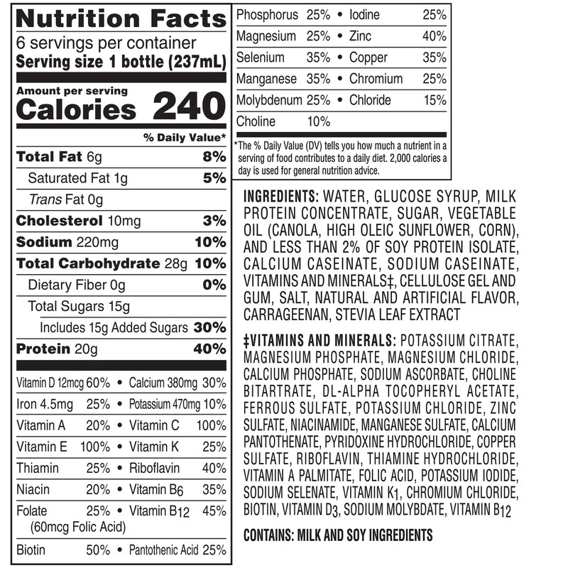 BOOST High Protein Nutritional Drink (Vanilla, 6 count (Pack of