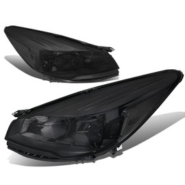 Auto Dynasty Pair of Smoked Housing Clear Corner Headlights HeadLamps Compatible with Ford Escape 3rd Gen 13-16