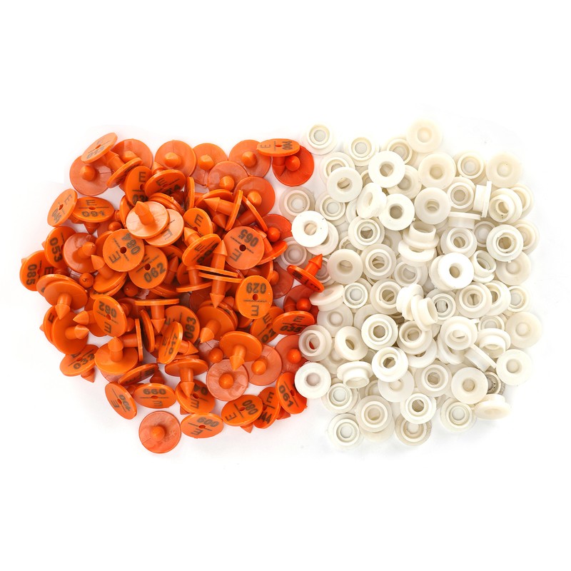 100 Sets Rabbits Ear Tag Numbered Ear Marker Animal Identification