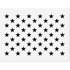 50 Stars Stencil Template - Reusable Memorial Day Stencil of American Flag 50 Stars Pattern Stencil for President's Day Decorations Painting Wood & Wall Art (10.5"x14.82")