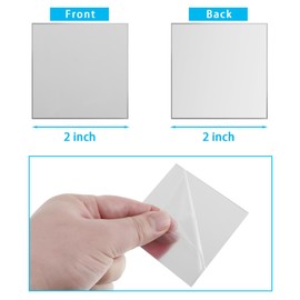 Jetec 25 Pieces Mini Size Acrylic Square Mirror Adhesive Small Square Mirror Tiles for Crafts and DIY Projects Supplies(50 Pcs,2 Inches)