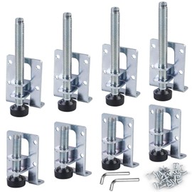 Pack of 8 Adjustable Furniture Feet, 55/102 mm Levelling Feet, Heavy Duty, Height Adjustable Feet, Furniture Leveling Feet with 48 Small Screws, Furniture Leg Leveler for Tables, Shelves, Cupboards,