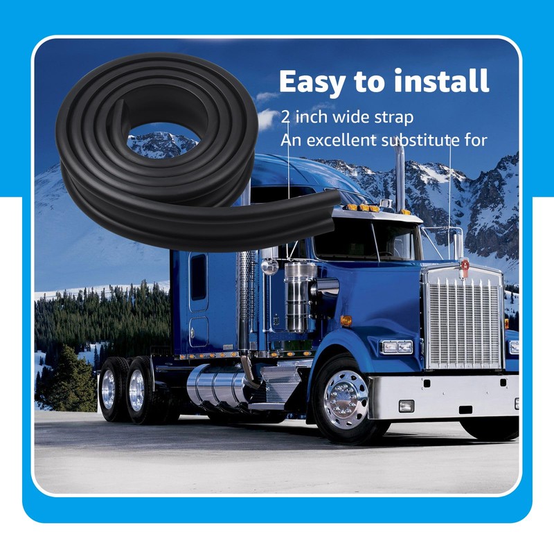 Lusperi 2 inch Fuel Tank Rubber Strap,6FT for Most semi-Trailer