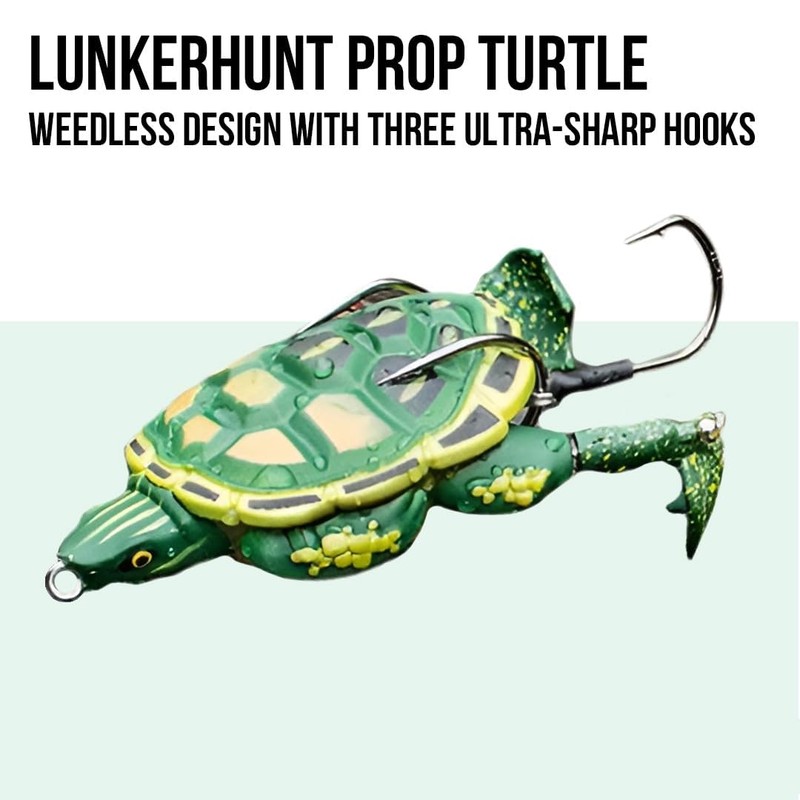 Lunkerhunt Turtle Fishing Lure for Bass Trout Fising | Topwater