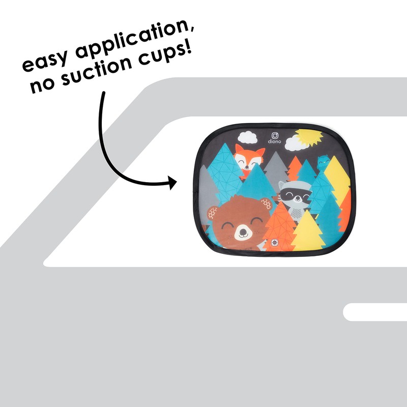 Diono Kids Character Car Window Shade 2 Pack - Cling