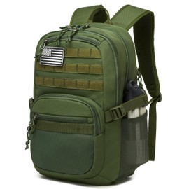 Wotony Military Tactical Backpack for Men Army 3 Days Assault Pack Bag with Molle System for Outdoor Adventures (Military green-N, 25L)