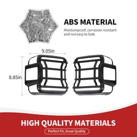 RAZPOY JL Tail Light Covers, Rear Light Lamp Guards Trim Compatible with 2018-2023 Jeep Wrangler JL, Black (LED Version)