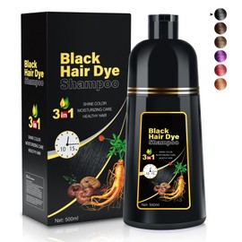 Black Hair Dye Shampoo 3 in 1 Champu Para Canas for Gray Hair Coverage, Natural Herbal Black Hair Color Shampoo for Women, shampoo para pintar el cabello