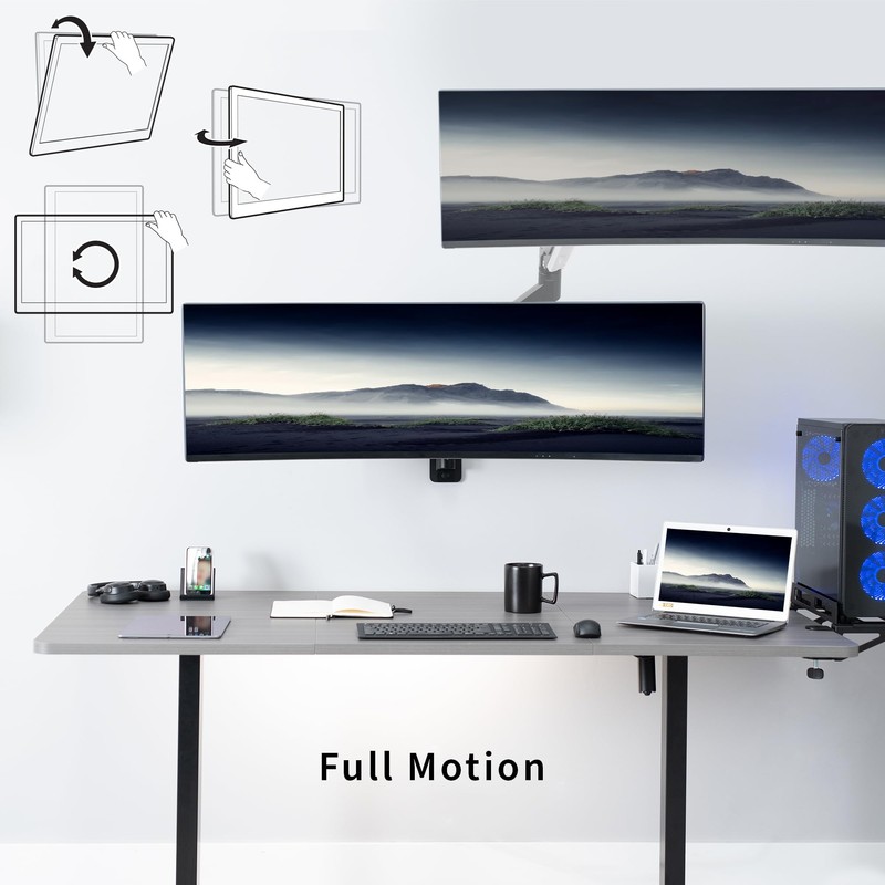 VIVO Premium Aluminum Heavy Duty Monitor Arm for Ultrawide Screens