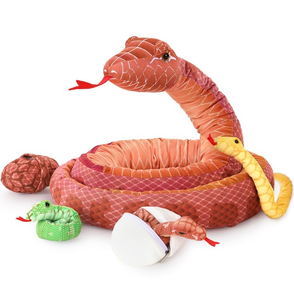 MorisMos 200 cm long large snake cuddly toy XXL with