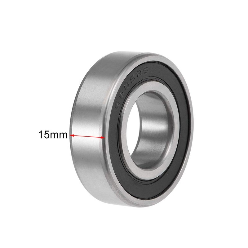 sourcing map 6205-2RS Deep Groove Ball Bearings Z2 25mm x