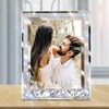 GUFONKOD 4x6 Bling Picture Frame Sparkle Glass Photo Frames 4x6