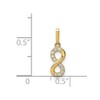 14k Gold CZ Cubic Zirconia Simulated Diamond Infinity Symbol Pendant