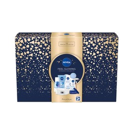NIVEA Feel Glowing Refreshing Skincare Gift Set, Women's Gift Set with Day Cream, Night Cream, Exfoliating Scrub, Face Mask, Eye Make-Up Remover, Spa Headband