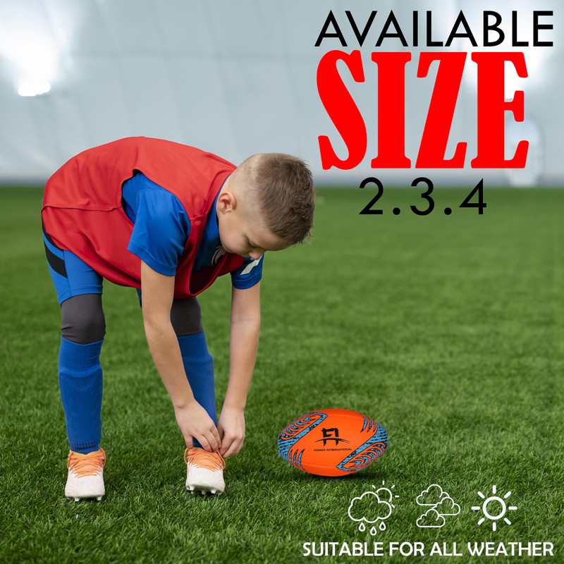 Foriox International Rugbyball (Orange, Size 2)