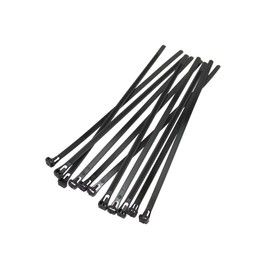 Olive-G Reusable Unlock Type Cable Ties 0.2 x 7.9 inches (5 x 200 mm), Nylon, 100 Piece Set (Black)