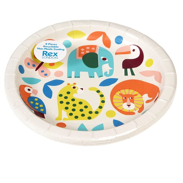 Rex London Wild Wonders Paper Plates (Pack of 8)