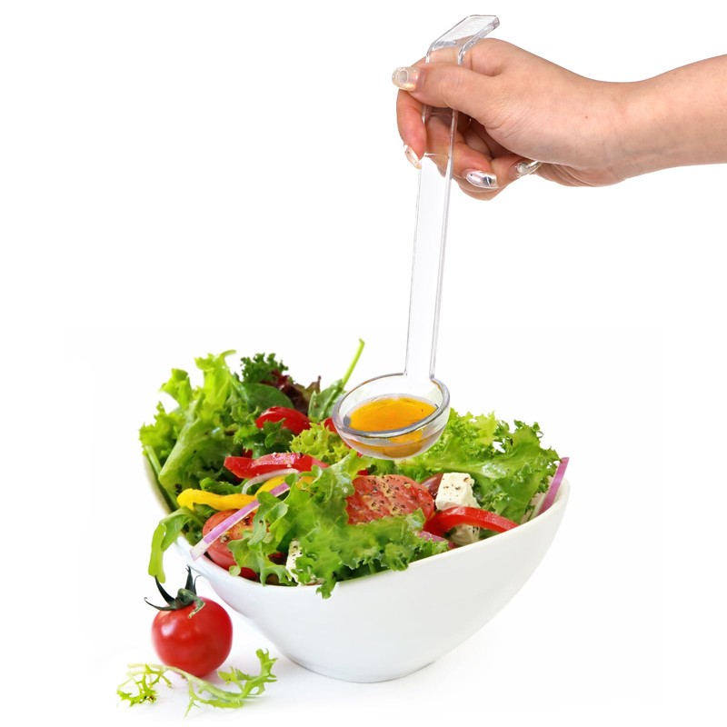 Coloch 20 Pack 1oz Plastic Small Ladle, 7 Inch Clear