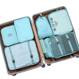 Packing Cubes for Suitcases, Joyoldelf 9 PCS Travel Essentials Bags Travel Cubes Luggage Organiser Bags, Waterproof Travel Packing Cubes Clothes Shoes Cosmetics Toiletries Storage Bags