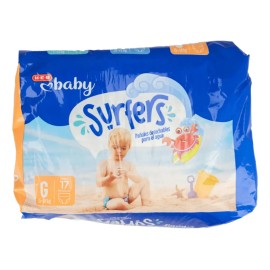 Pañales para Agua HEB Baby Surfers, Talla Grande (G), 17 Unidades