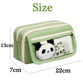 MEZHEN Panda Pencil Case Large Pencil Case Multilayer Pencil Case Set Pencil Case Zip Pencil Case Teenager School Pencil Case Back to School