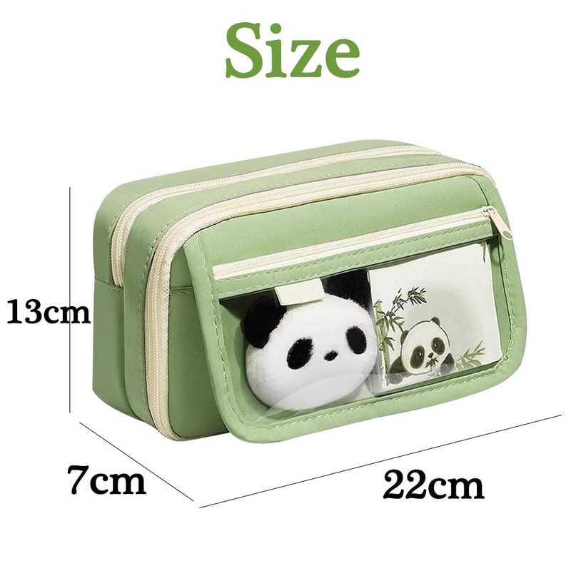 MEZHEN Panda Pencil Case Large Pencil Case Multilayer Pencil Case