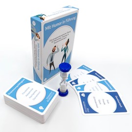 With Humour in Leadership, Training for Leaders, Employees, Trainees, Group Dynamic Exercise for Workshops, Team Developments and Training, High-Quality Card Set