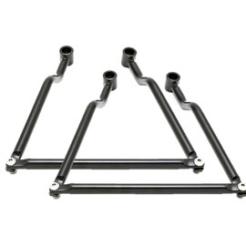 nakira Side Bag Support Left and Right Set Motorcycle Universal American Shadow Virago Drag Star nkr819 (Black)