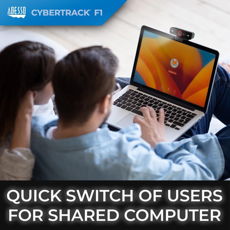 Adesso CyberTrack F1 1080P HD Enfoque Fijo USB Windows Hello