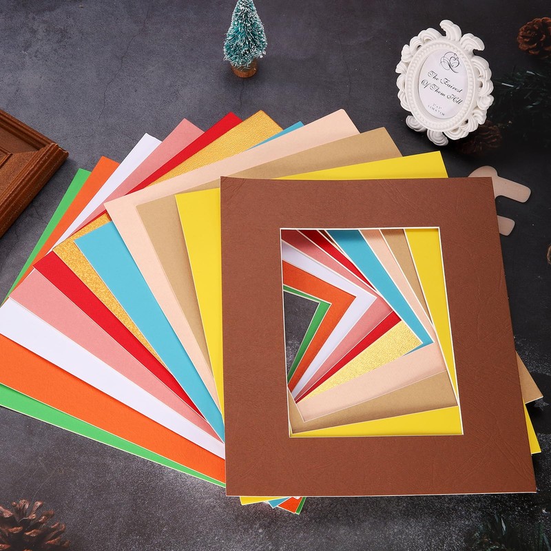 uxcell Picture Mats, 8 x 10 Mat Board Center for