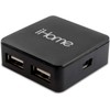 iHome IH-U200B Center Link 4 Port Travel USB Hub (Black)