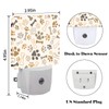 FSHVQKD Dog Paw Night Light,Plug-in Nightlights Auto Sensor Night Lamp