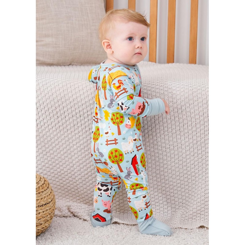 SUZEL - Pijama de viscosa de bambú para bebé, mameluco