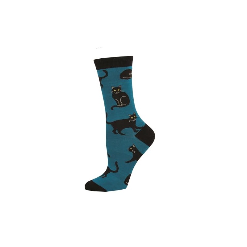 Socksmith Black Cat Socks Blue Size 9-11, 1 EA