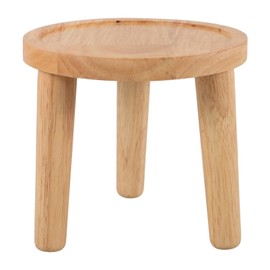 Milisten Wood Stool Plant Table, MidCentury Plant Stand Tall Holder Flower Pot Khaki