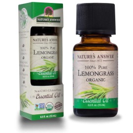 Nature's Answer Nature�s Answer USDA Organic Lemongrass Essential Oil, 100% Pure | Natural