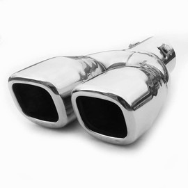 Rumplex Exhaust Trim Stainless Steel Sports Exhaust Tailpipe End Pipe Trim Exhaust Tips Tailpipe Trim Silencer Tip Universal Exhaust Pipe Chrome Rustproof