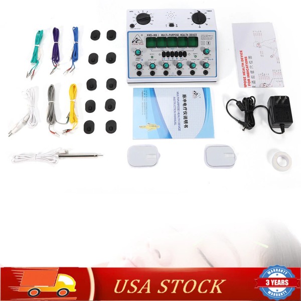 KWD-808 Electro Output Patch Massager Acupuncture Stimulator Device 6 Channel