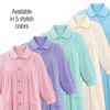 Collections Etc Women's Plush Fleece Button Front Robe with Pockets,