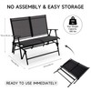 Zedachica 2-Person Outdoor Glider Bench No Assembly Required, Glider Loveseat