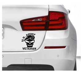 U.S. Army Veteran Skull Decals Funny Decal Decal for Car, Truck, Funny, Tumbler, Window, Motorcycle, Helmet, Bumper, Decal for Laptop, Phone, Home Decoration