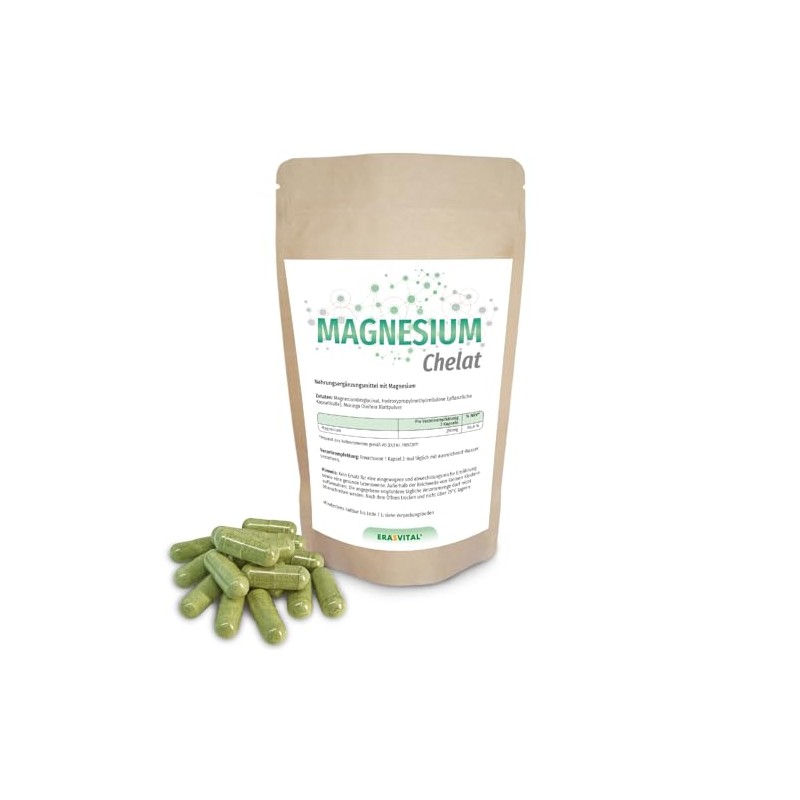 Magnesium Chelate (Magnesium Bisglycinate) with Moringa Oleifera 60 Capsules -