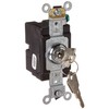 Leviton 1221-2KL 20 Amp, 120/277 Volt, Key Locking, Single-Pole, AC