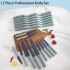 In-Drawer Knife Block Set, 12PCS Stainless Steel Chef Knife Set