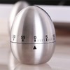 ZAAWUUT Egg Kitchen Timer Stainless Steel Mechanical Rotating 60 Minute